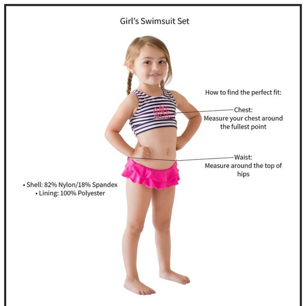 girls swim suit set ruffles